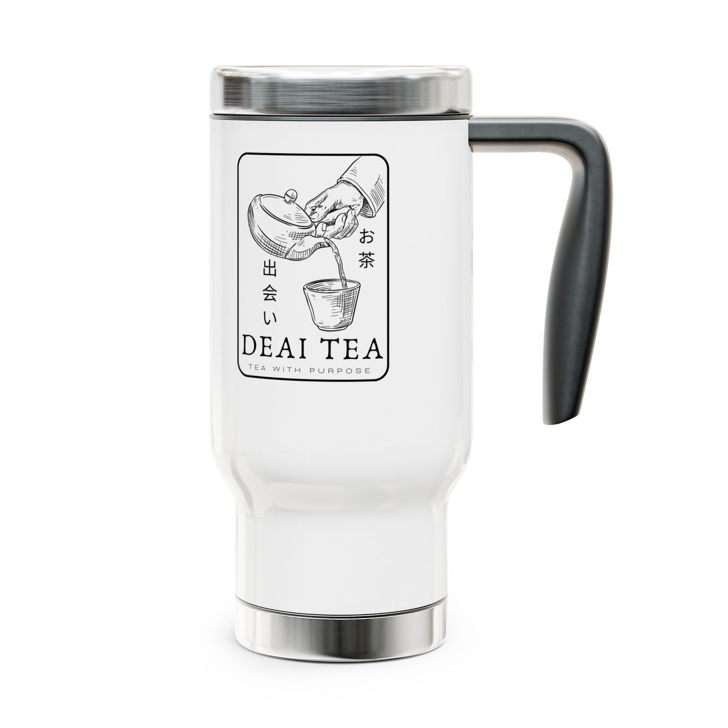 Stainless Steel Travel Mug with Handle, 14oz